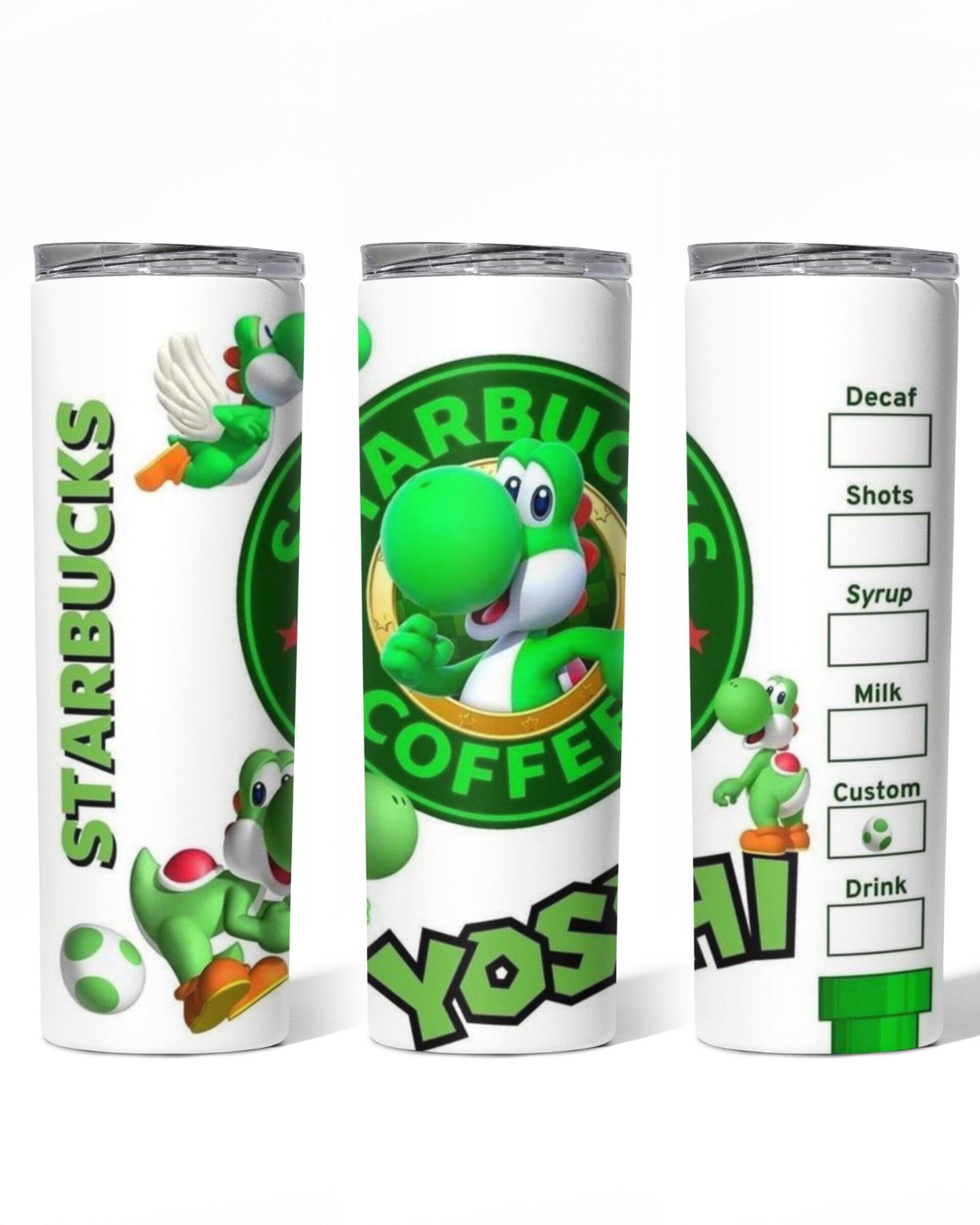 YOSHI MARIO BROS TUMBLER 20 OZ #1031