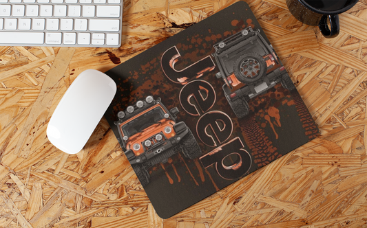 JEEP ORANGE MOUSE PAD #1020
