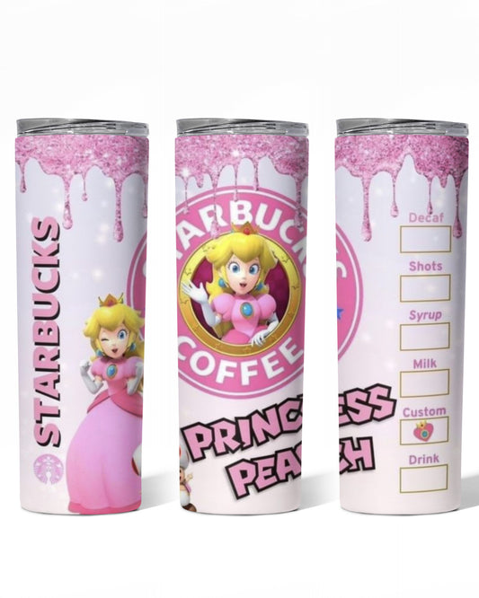 PRINCESS PEACH MARIO BROS TUMBLER 20 OZ #1032