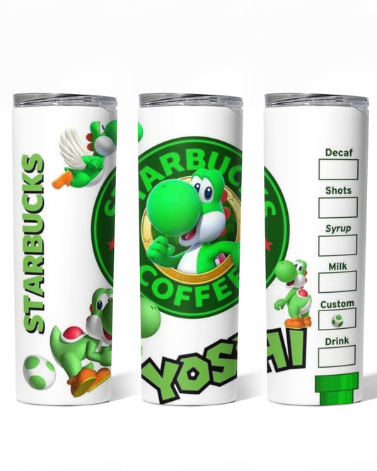 YOSHI MARIO BROS TUMBLER 20 OZ #1031