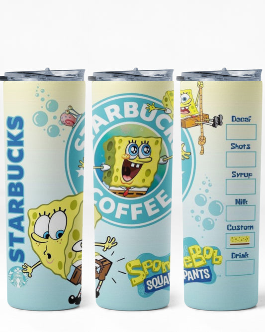 SPONGE BOB STARBUKS 2 TUMBLER 20 OZ #1047