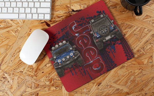 JEEP RED MOUSE PAD #1019